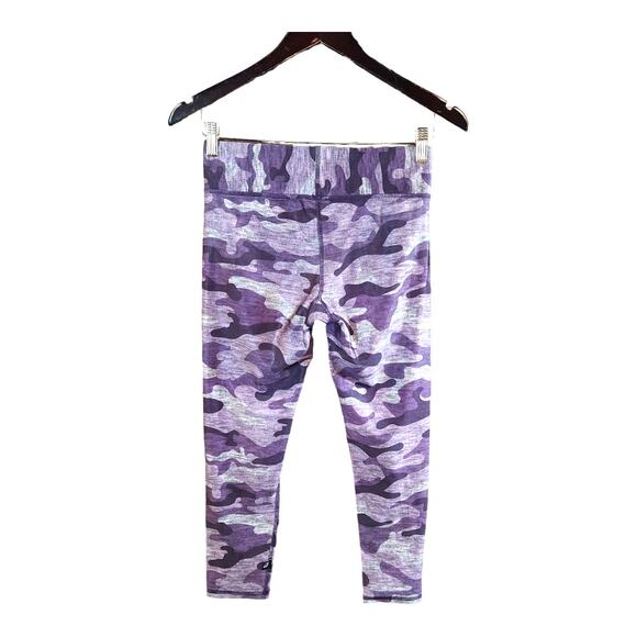 Terez Hi-Shine Hi-rise Purple Camo 7/8 Compression Leggings Workout Women's S - Picture 4 of 6